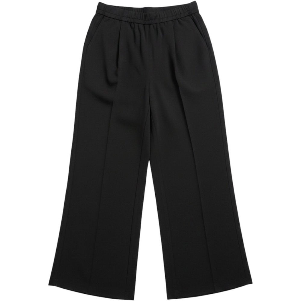Banana Republic BR Standard Flyweight Wide-Leg Cropped Pant Black Core Temp XL